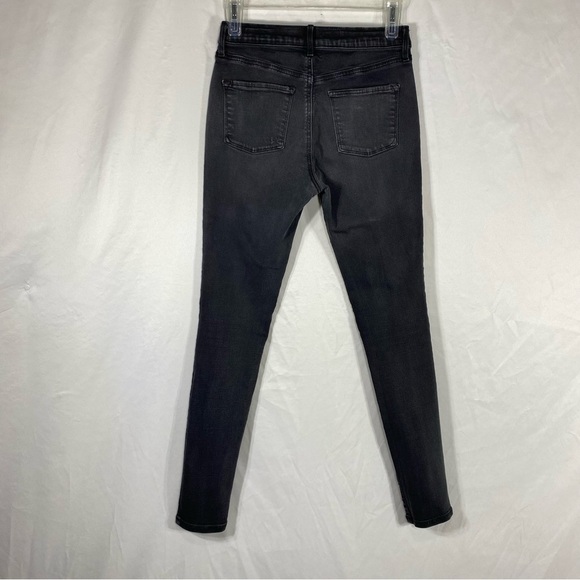 Old Navy Girl’s Rockstar Super Skinny Distressed Black Jeggings - Picture 4 of 7